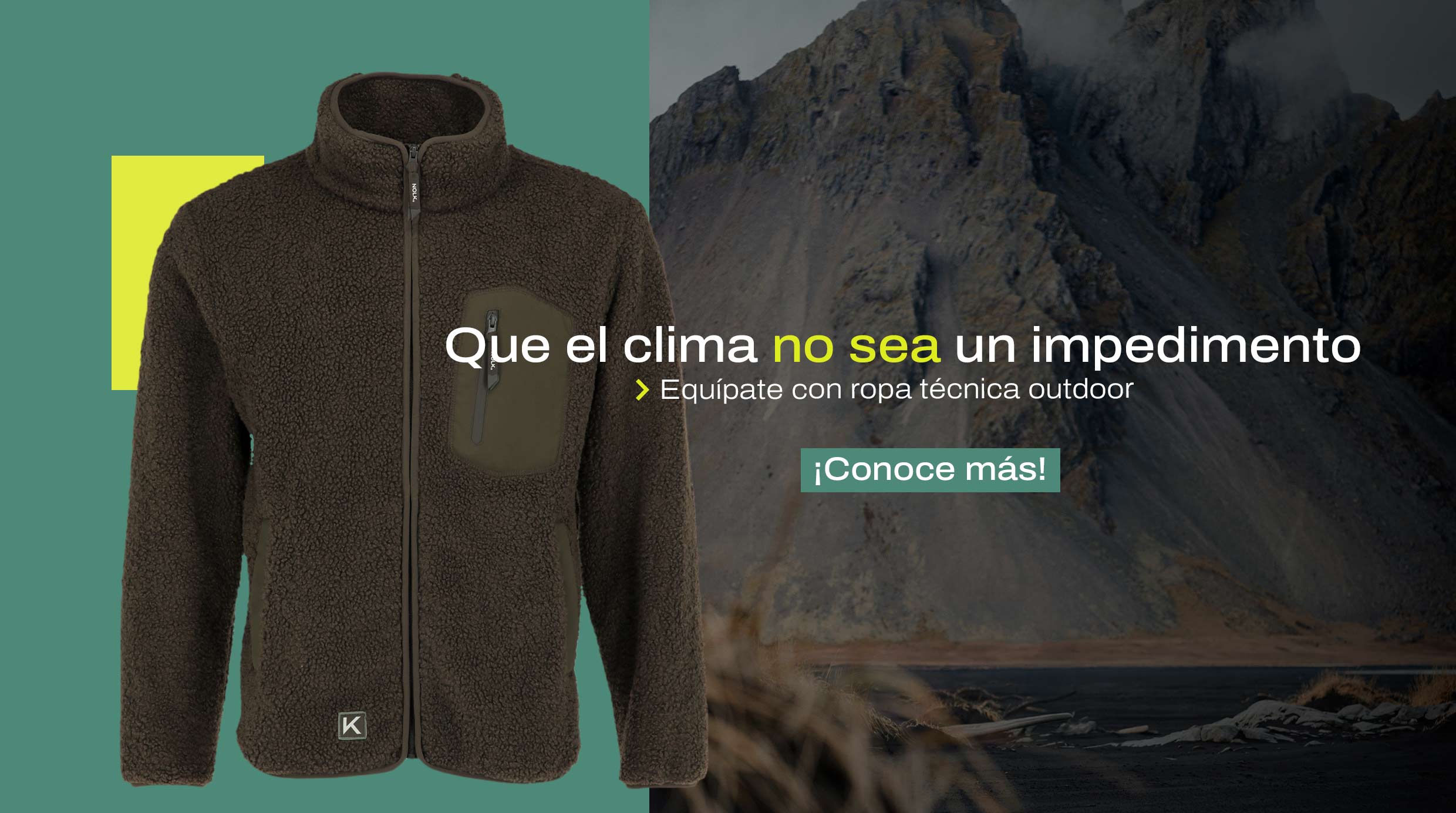 Que el clima no sea un impedimento. Equípate con ropa técnica outdoor